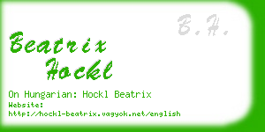 beatrix hockl business card